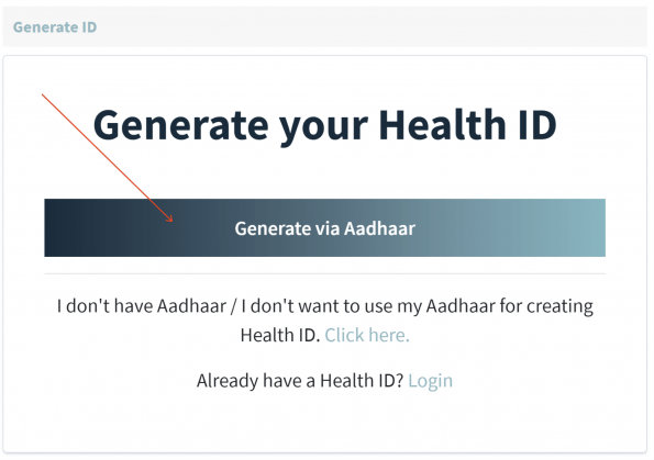 generate health id step 2