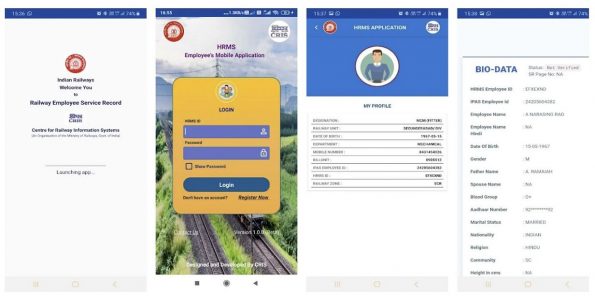 HRMS App for Indian Railway