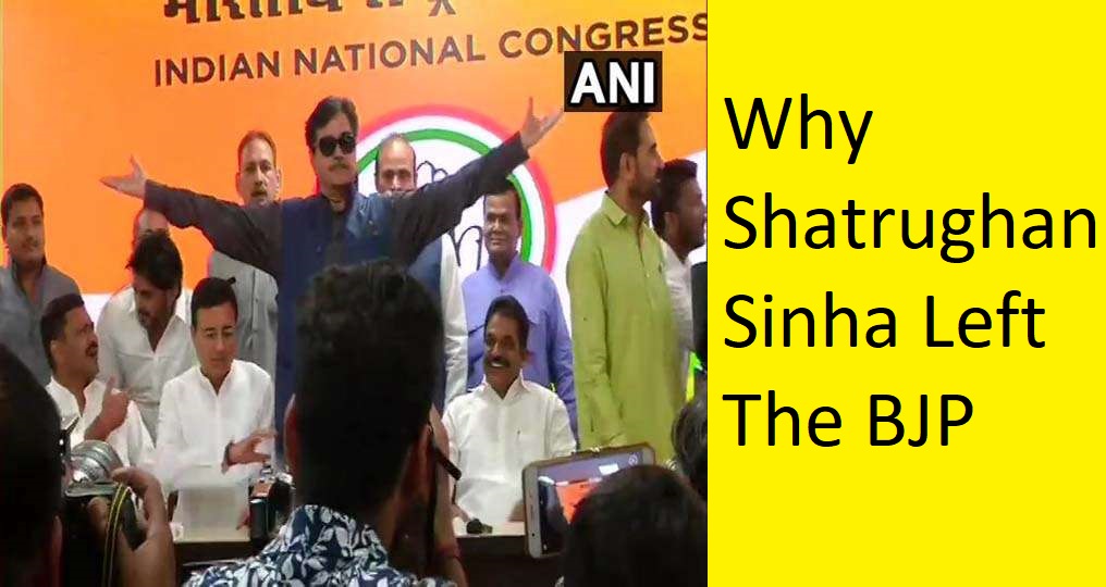 shatrughan sinha left BJP & Join Congress