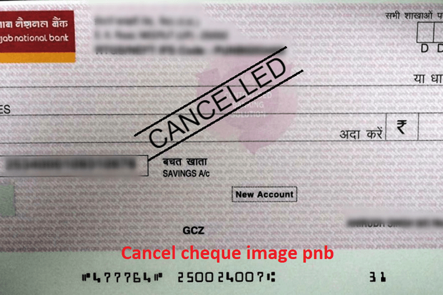 Cancel cheque image pnb