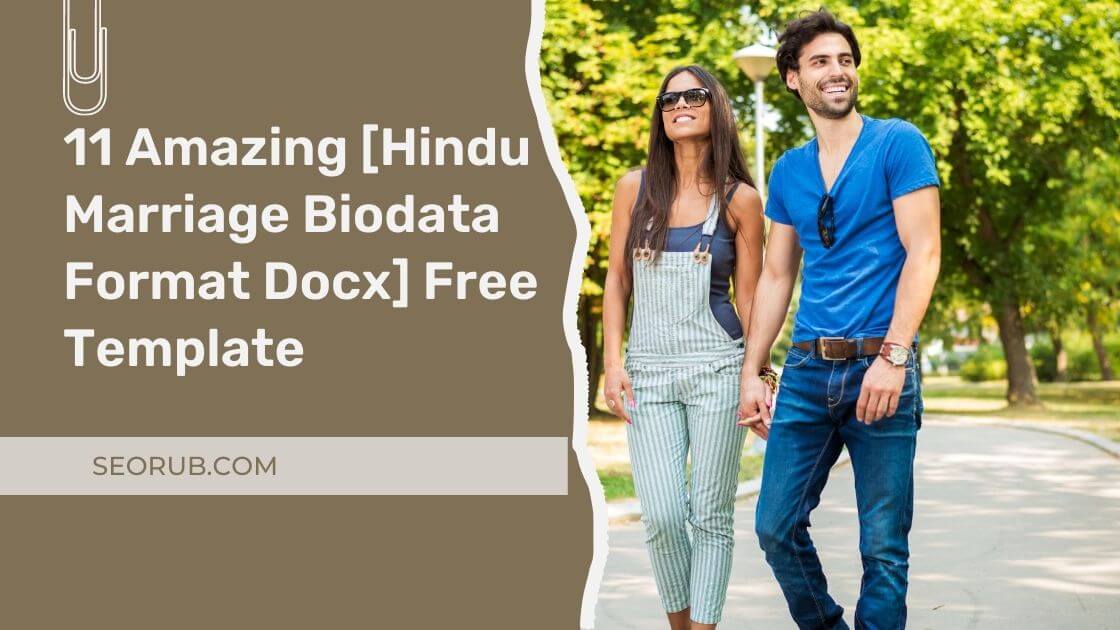 11 Amazing [Hindu Marriage Biodata Format Docx] Free Template